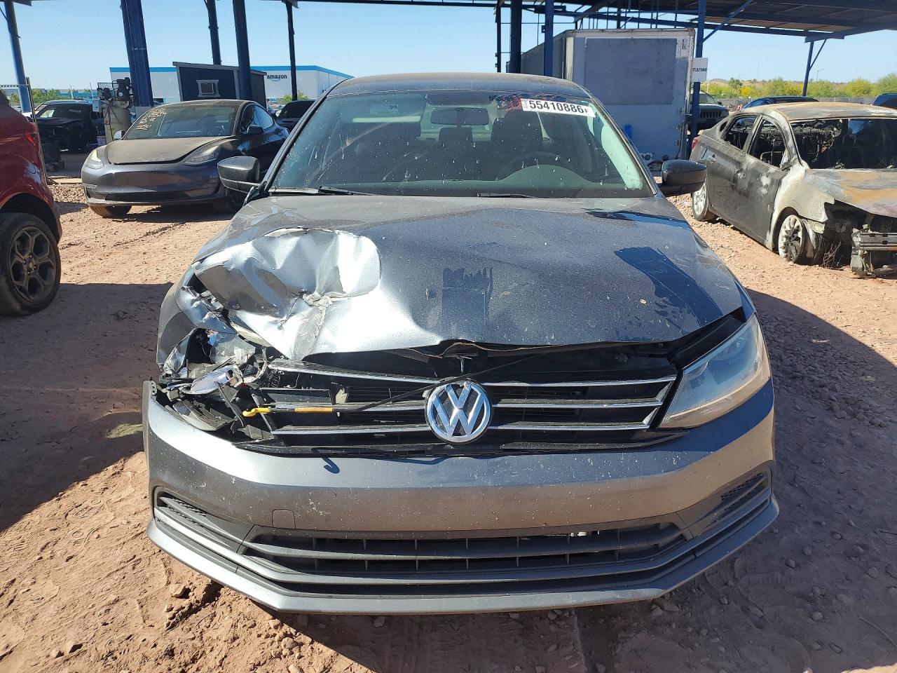 2015 Volkswagen Jetta Base Gray vin: 3VW2K7AJ7FM288606