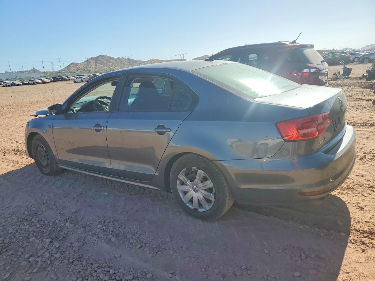 2015 Volkswagen Jetta Base Gray vin: 3VW2K7AJ7FM288606