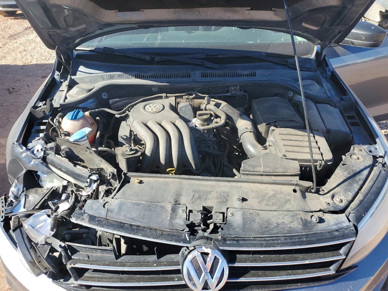 2015 Volkswagen Jetta Base Gray vin: 3VW2K7AJ7FM288606