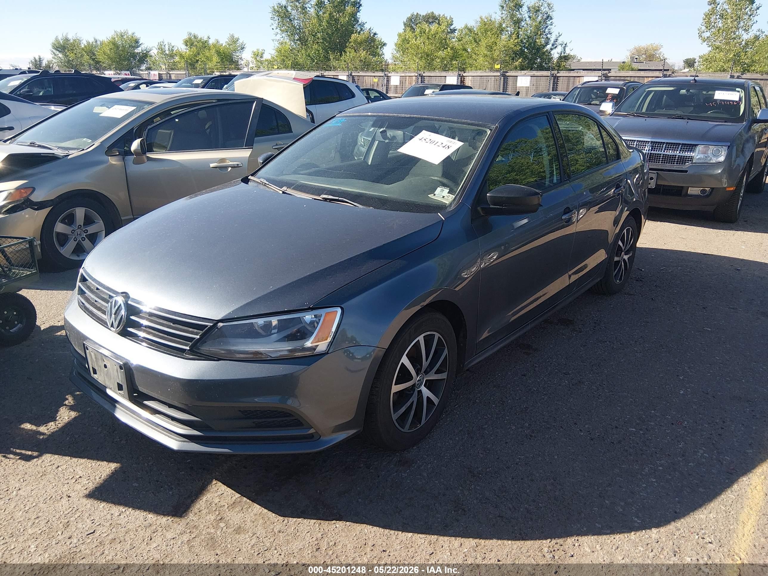 2015 Volkswagen Jetta 2.0l S Gray vin: 3VW2K7AJ7FM294602