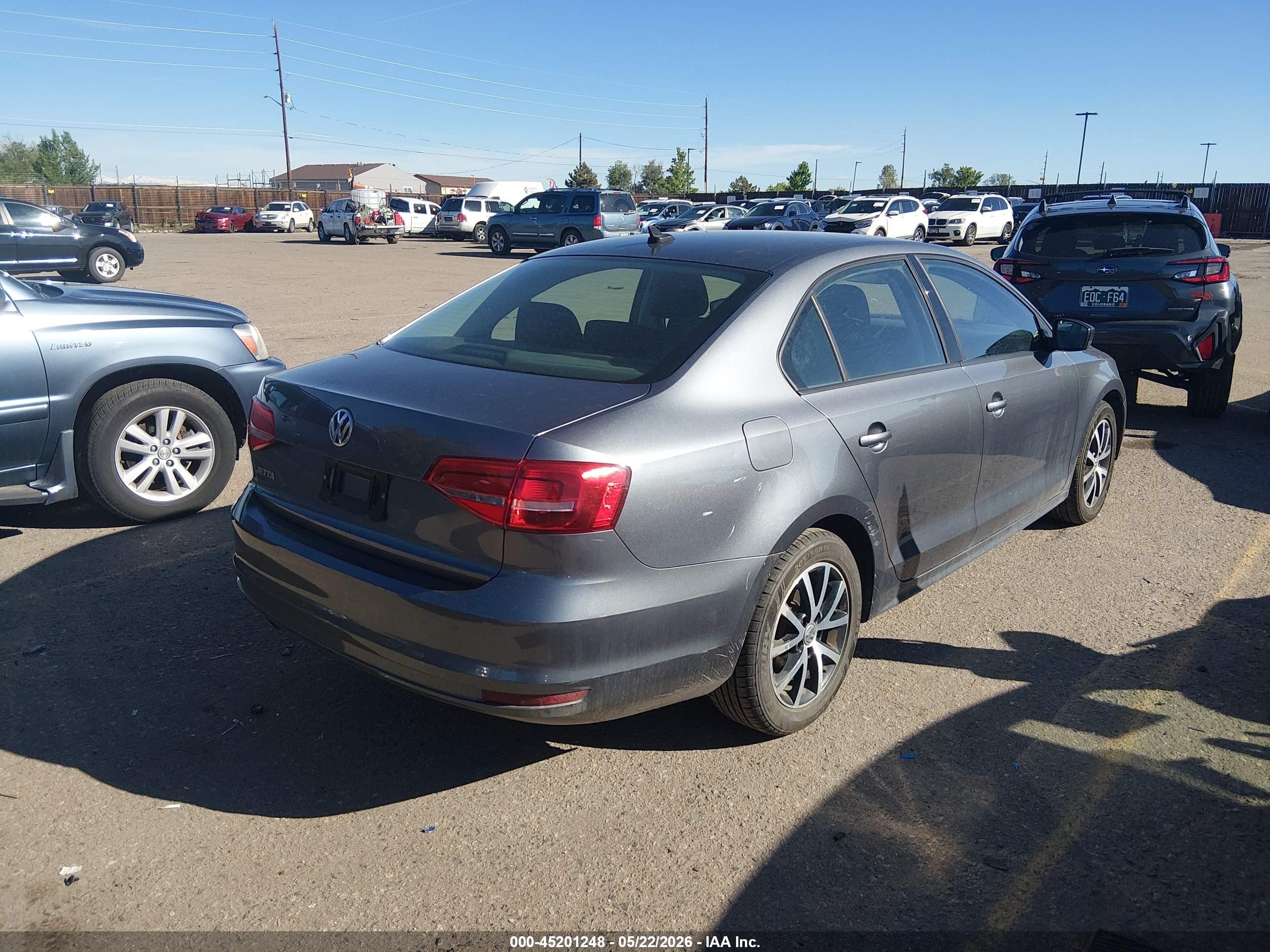 2015 Volkswagen Jetta 2.0l S Gray vin: 3VW2K7AJ7FM294602
