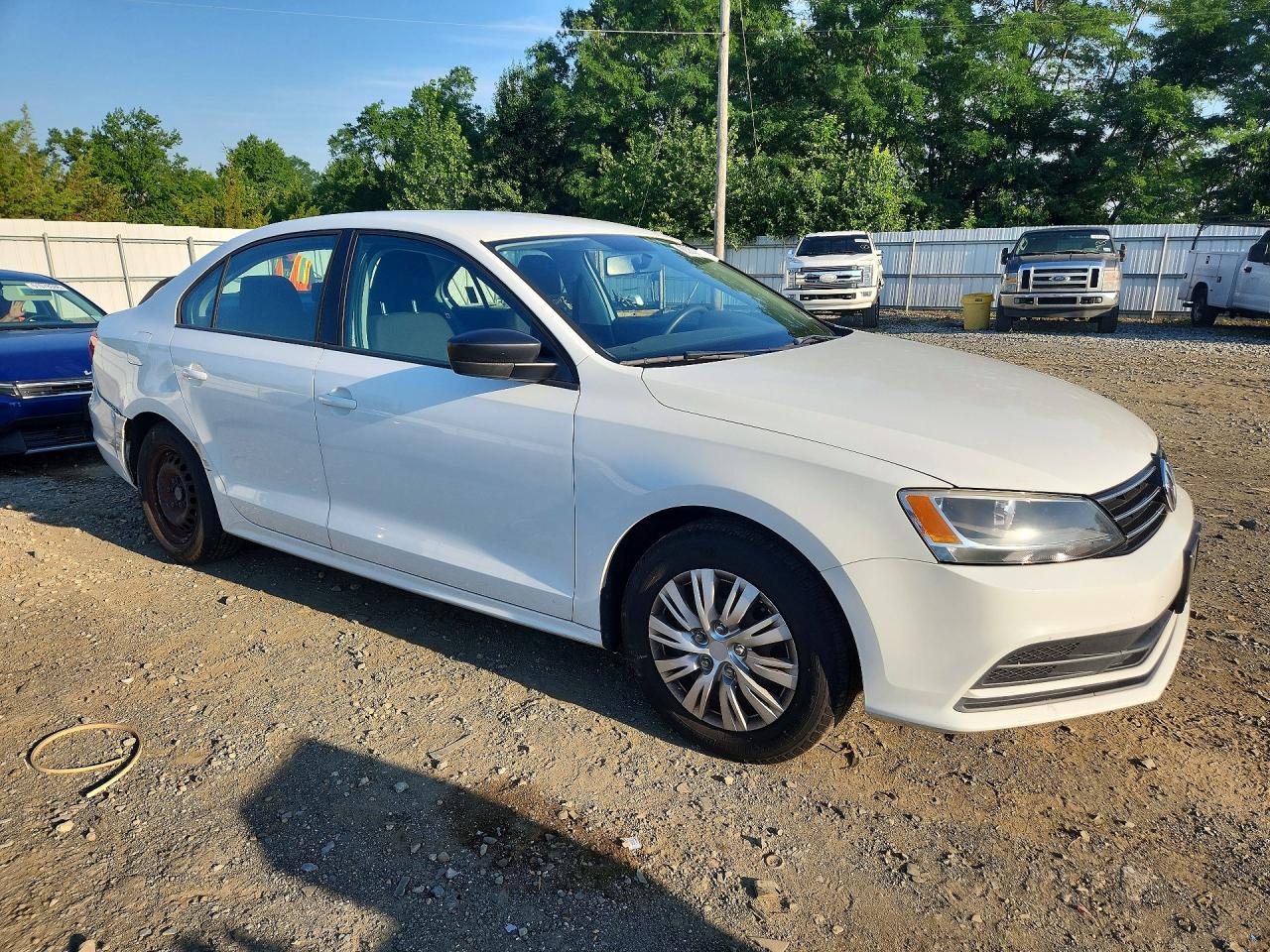 2015 Volkswagen Jetta Base/s White vin: 3VW2K7AJ7FM306294