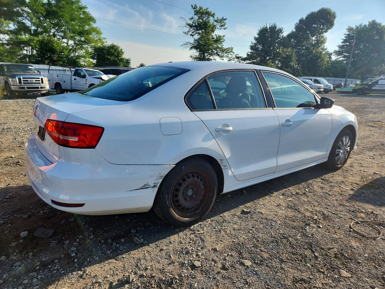 2015 Volkswagen Jetta Base/s White vin: 3VW2K7AJ7FM306294