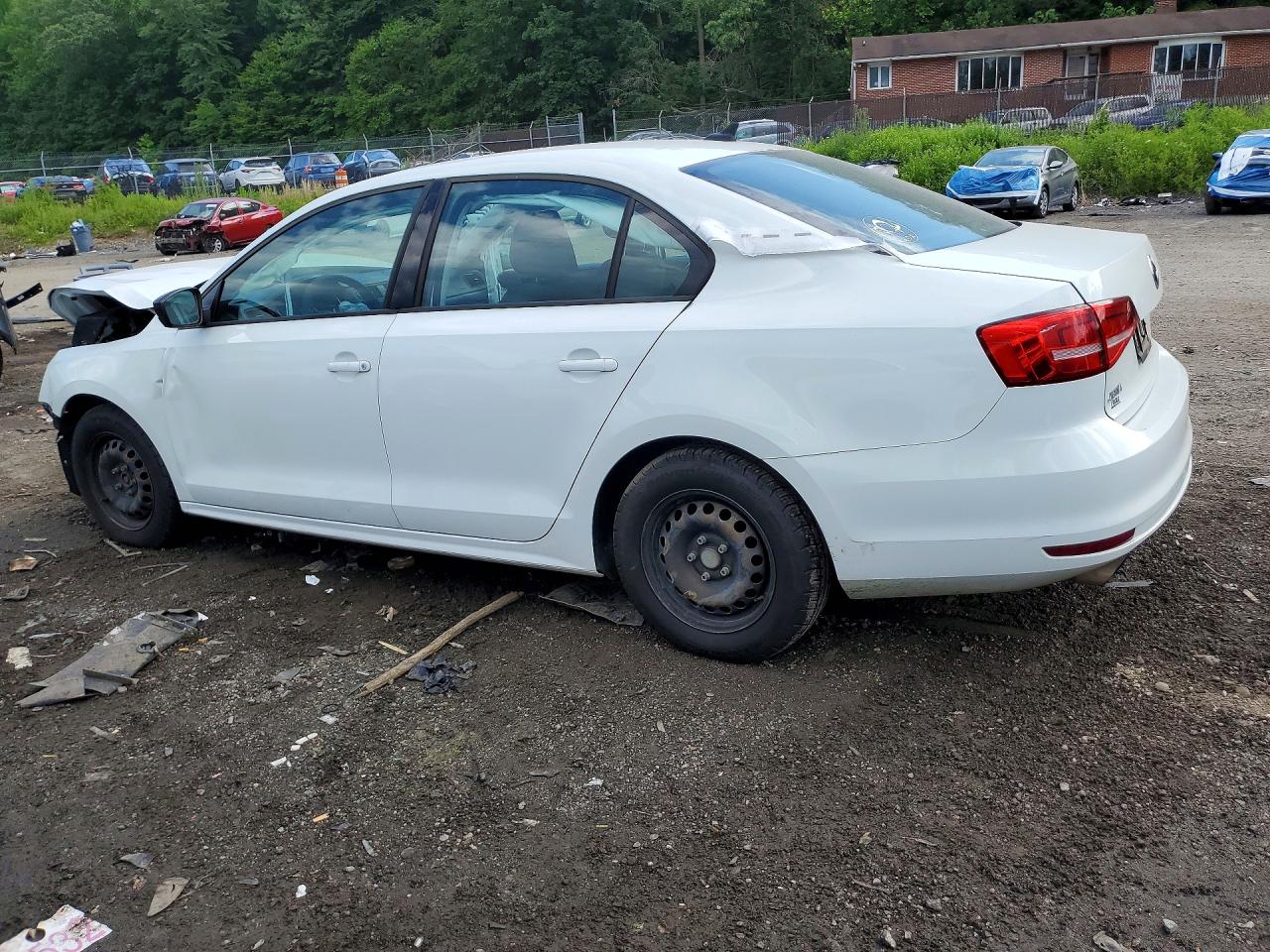 2015 Volkswagen Jetta Base White vin: 3VW2K7AJ7FM316159