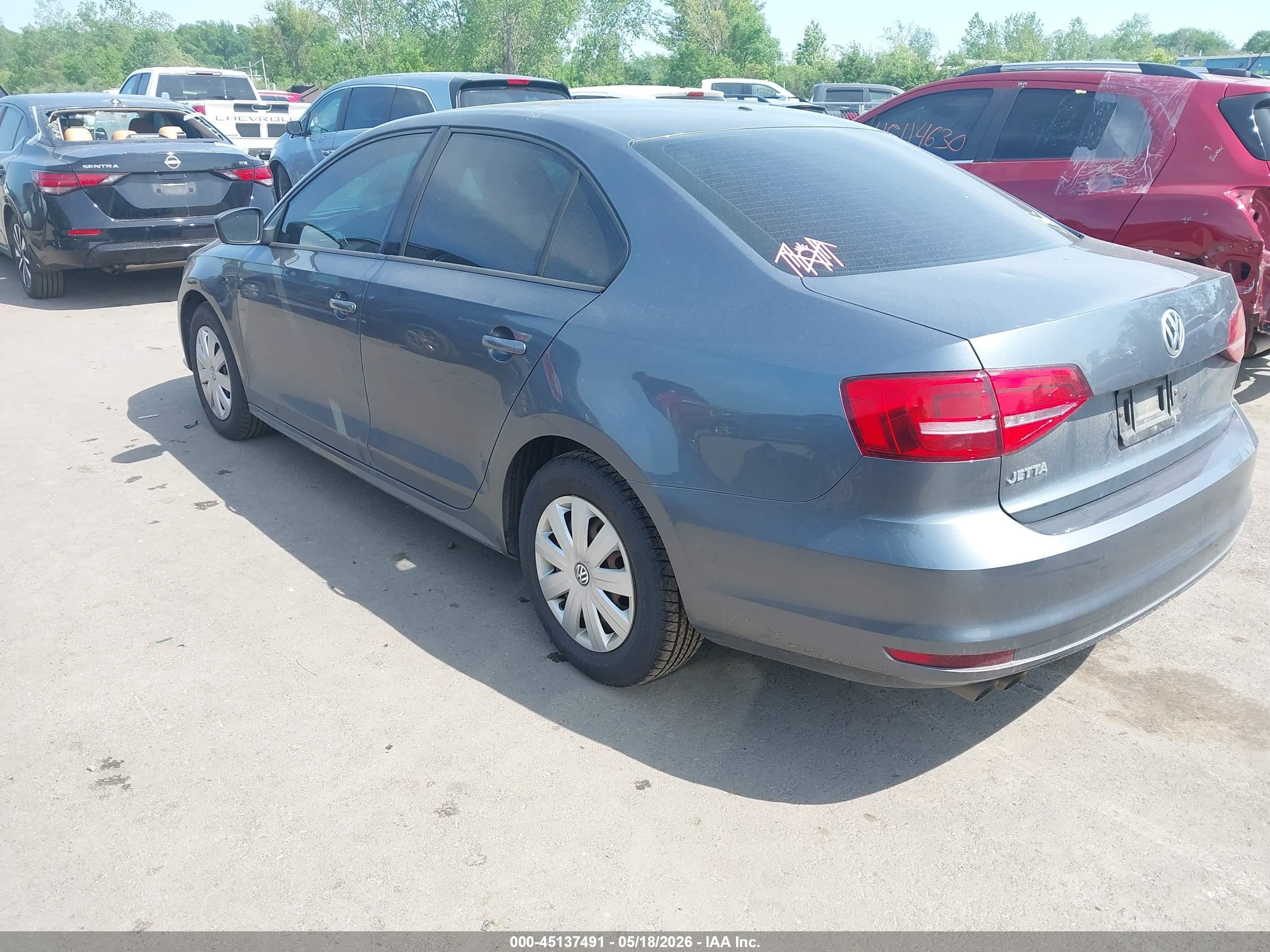 2015 Volkswagen Jetta 2.0l S Синий vin: 3VW2K7AJ7FM330160