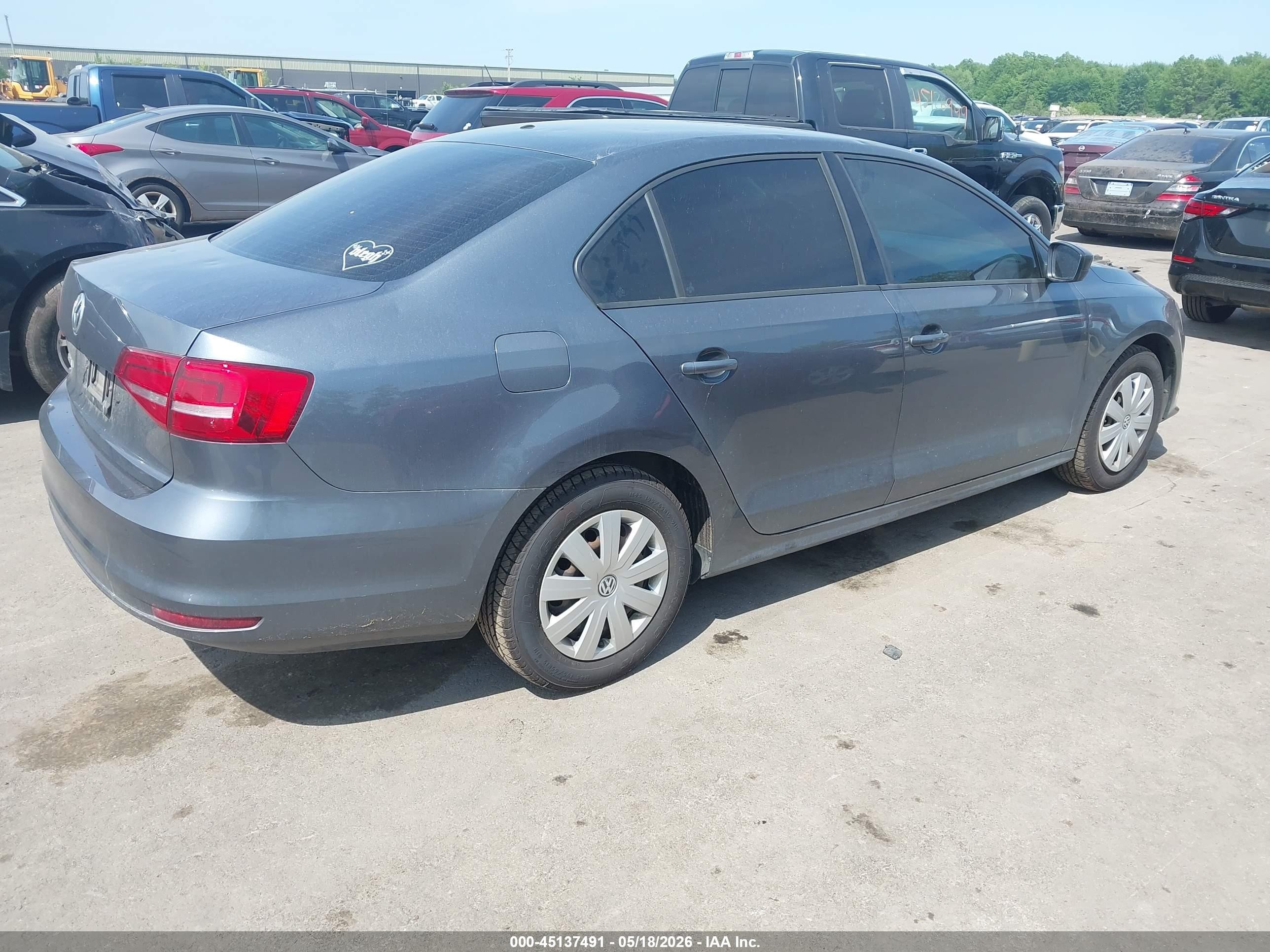 2015 Volkswagen Jetta 2.0l S Синий vin: 3VW2K7AJ7FM330160