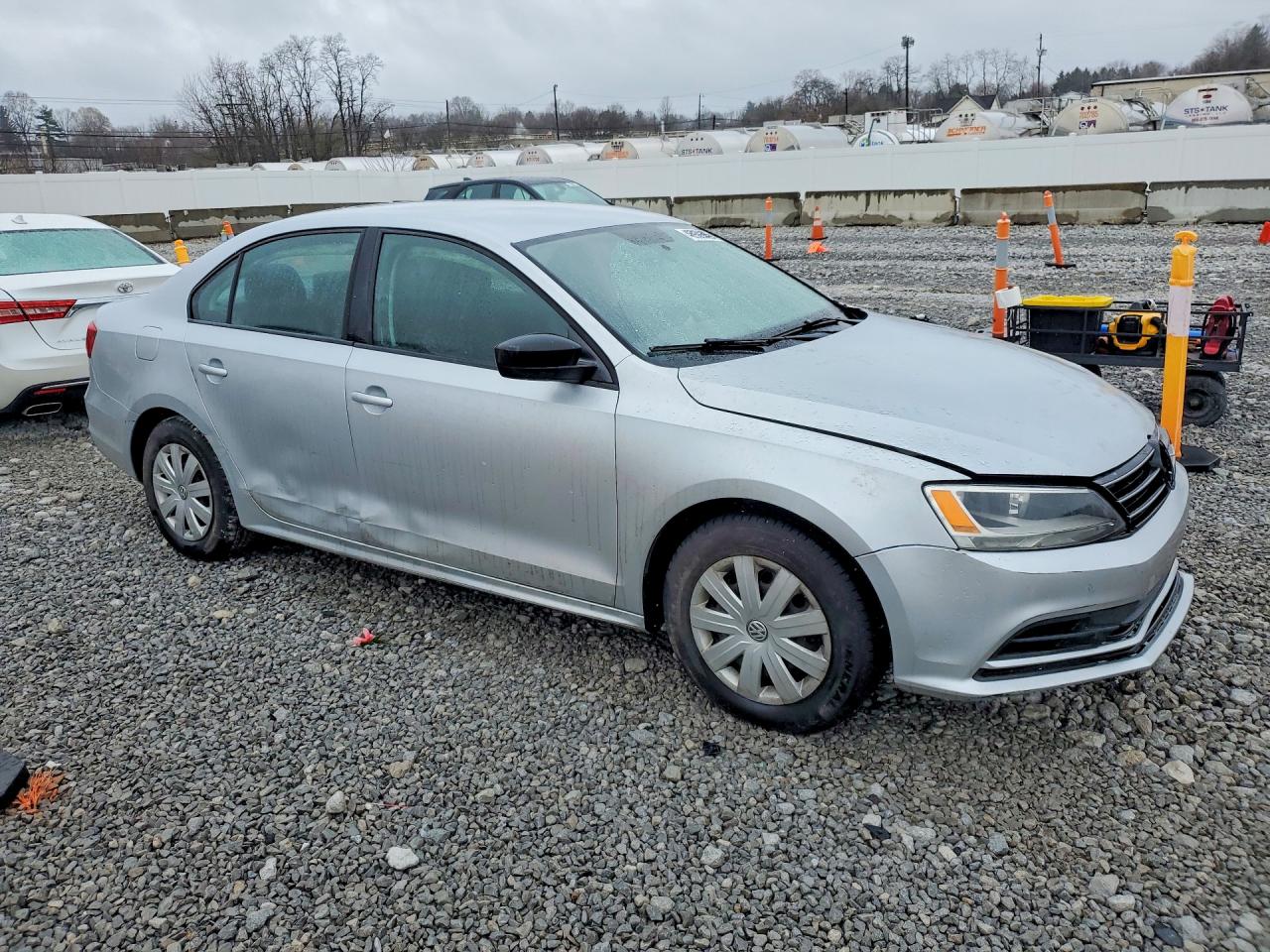 2015 Volkswagen Jetta Base Silver vin: 3VW2K7AJ7FM332149