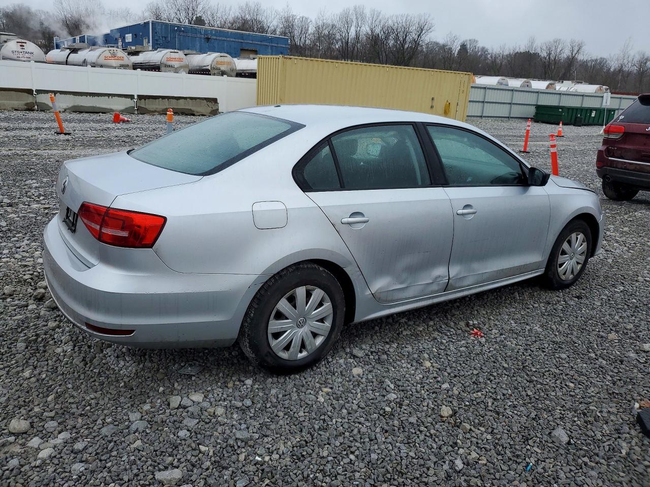 2015 Volkswagen Jetta Base Silver vin: 3VW2K7AJ7FM332149