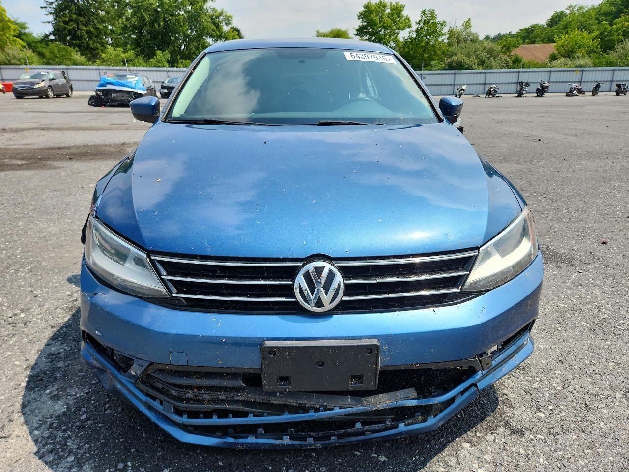 2015 Volkswagen Jetta Base Blue vin: 3VW2K7AJ7FM346262
