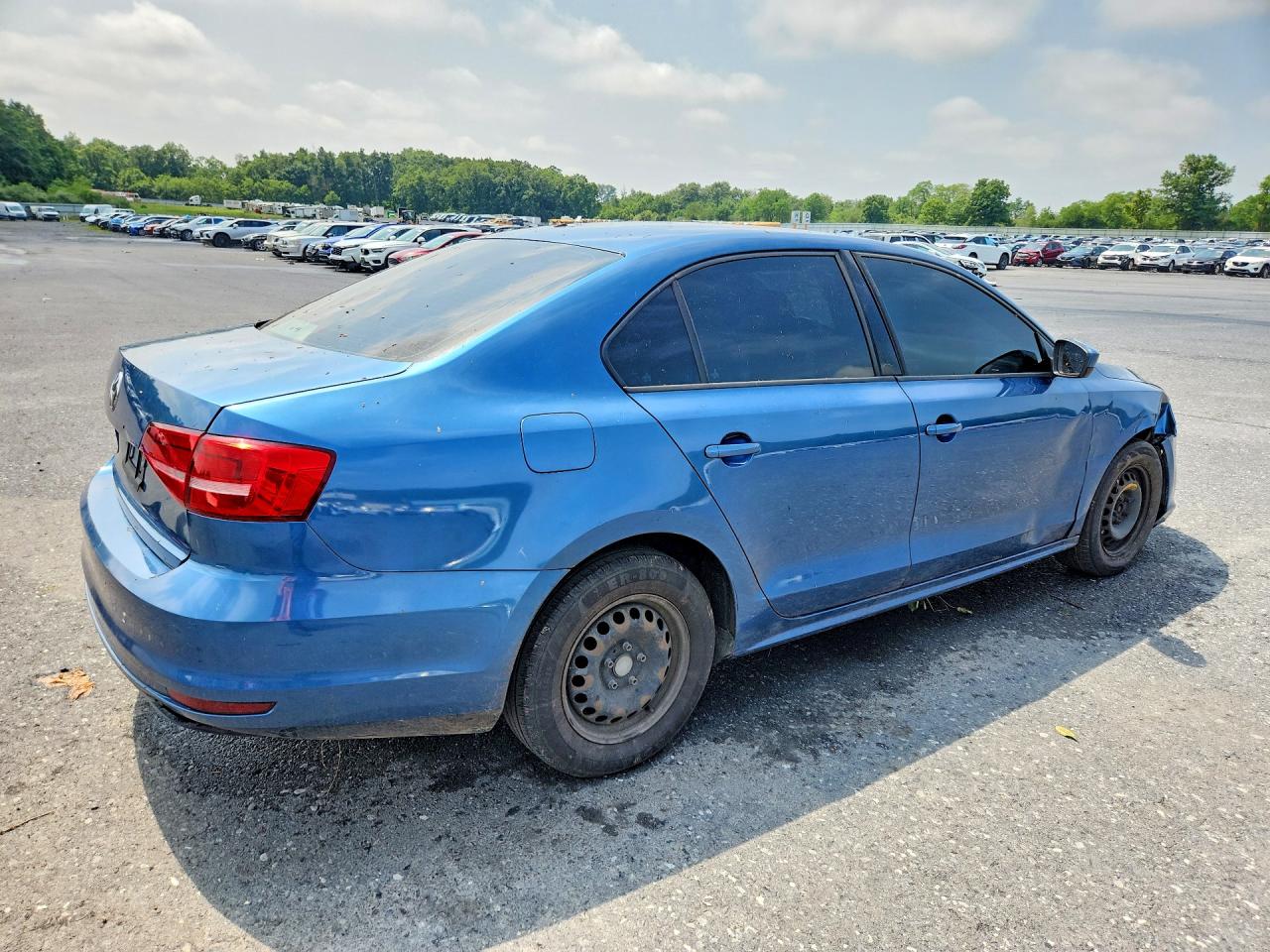 2015 Volkswagen Jetta Base Blue vin: 3VW2K7AJ7FM346262