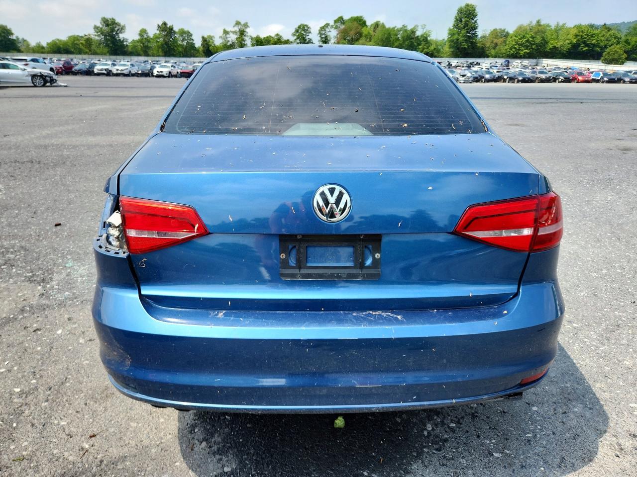 2015 Volkswagen Jetta Base Blue vin: 3VW2K7AJ7FM346262