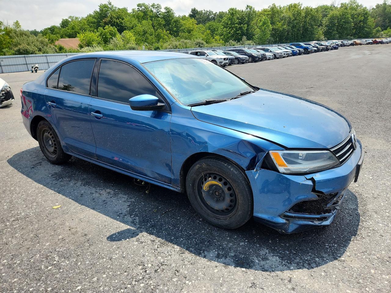 2015 Volkswagen Jetta Base Blue vin: 3VW2K7AJ7FM346262