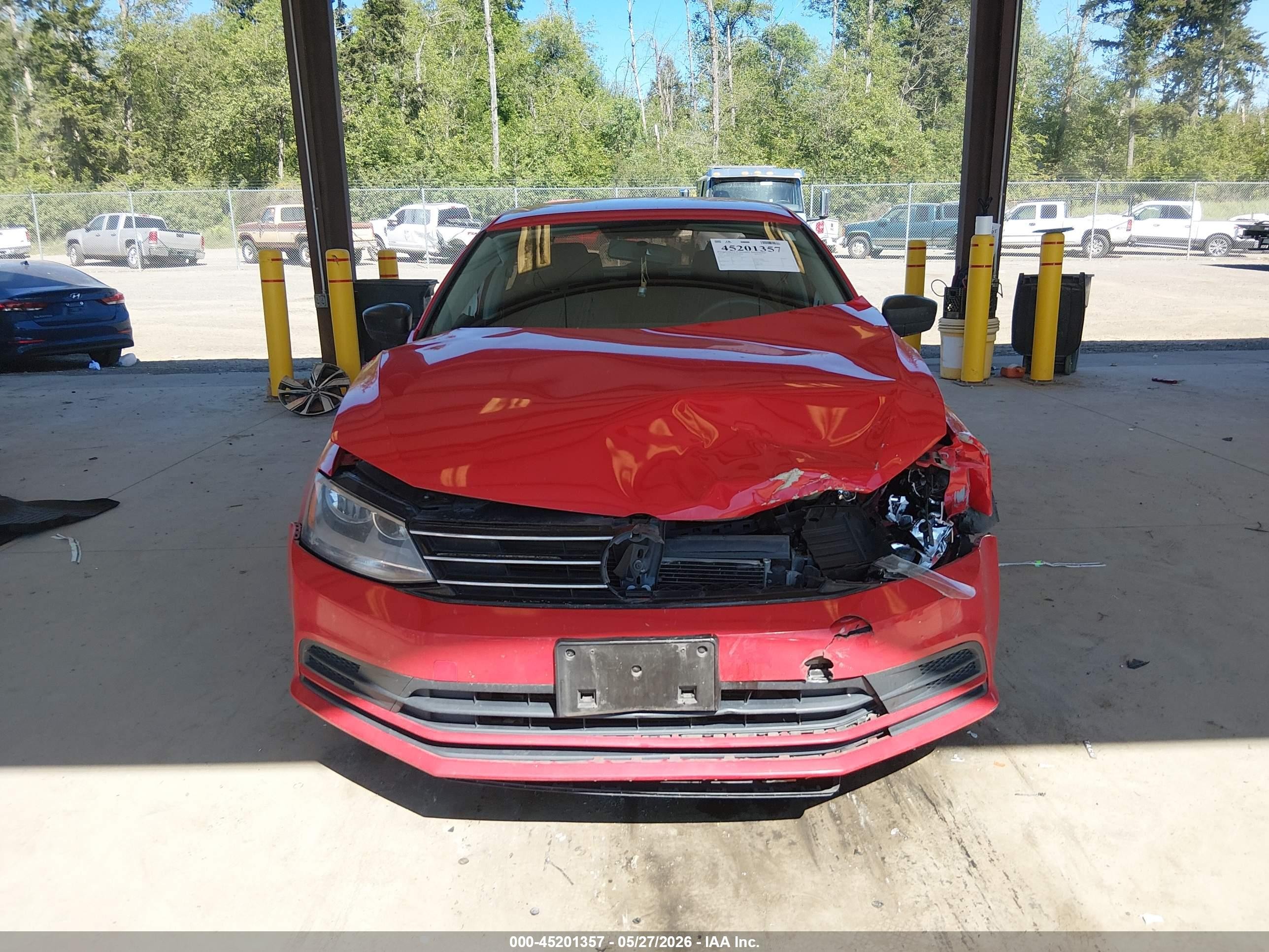 2015 Volkswagen Jetta 2.0l S Красный vin: 3VW2K7AJ7FM357147