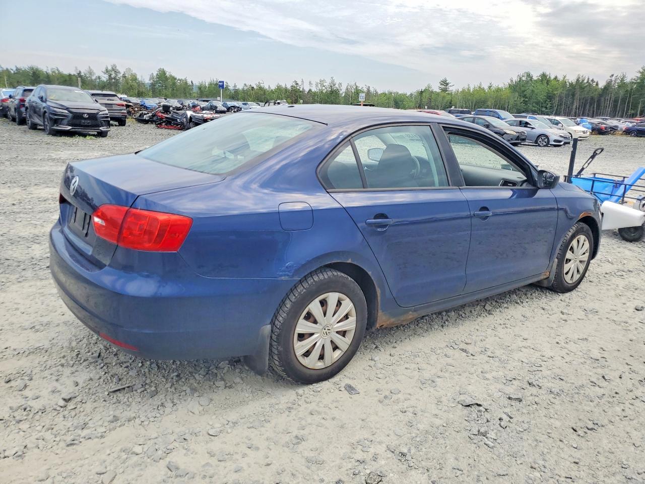 2011 Volkswagen Jetta Base Синий vin: 3VW2K7AJ8BM089512
