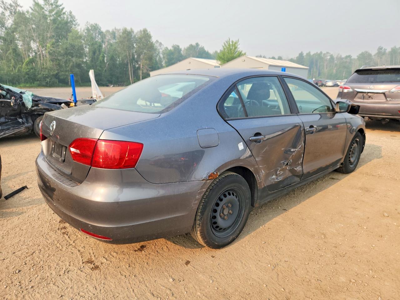 2011 Volkswagen Jetta Base Gray vin: 3VW2K7AJ8BM090787