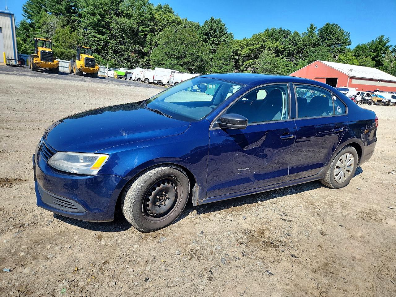 2012 Volkswagen Jetta Base Blue vin: 3VW2K7AJ8CM373210