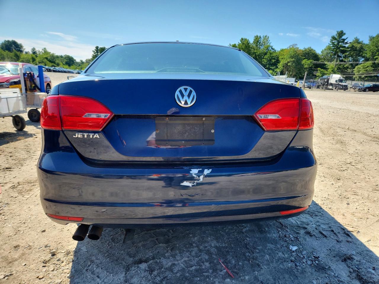 2012 Volkswagen Jetta Base Blue vin: 3VW2K7AJ8CM373210