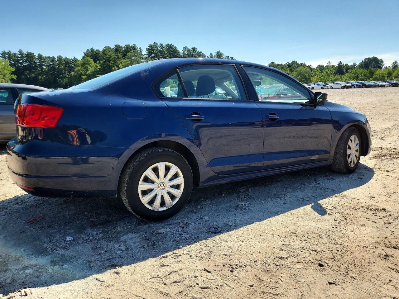 2012 Volkswagen Jetta Base Blue vin: 3VW2K7AJ8CM373210