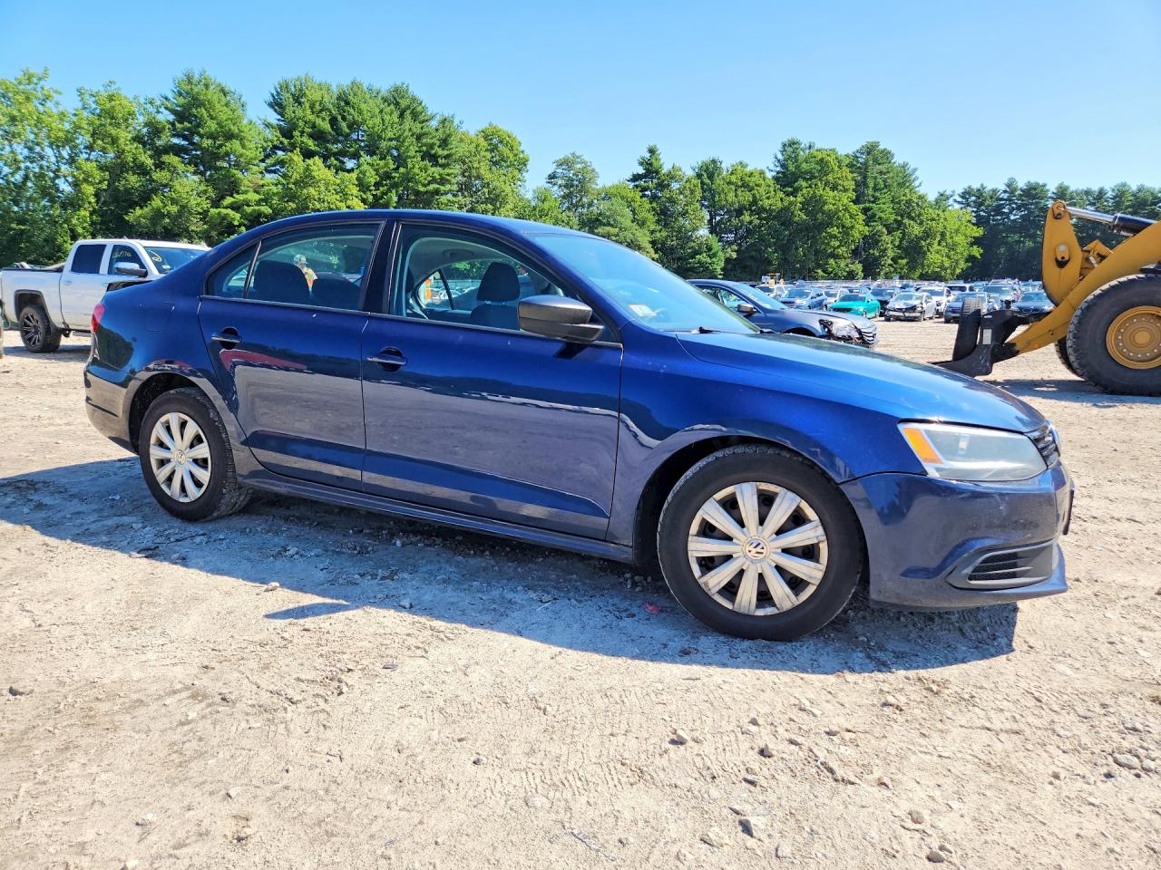 2012 Volkswagen Jetta Base Blue vin: 3VW2K7AJ8CM373210
