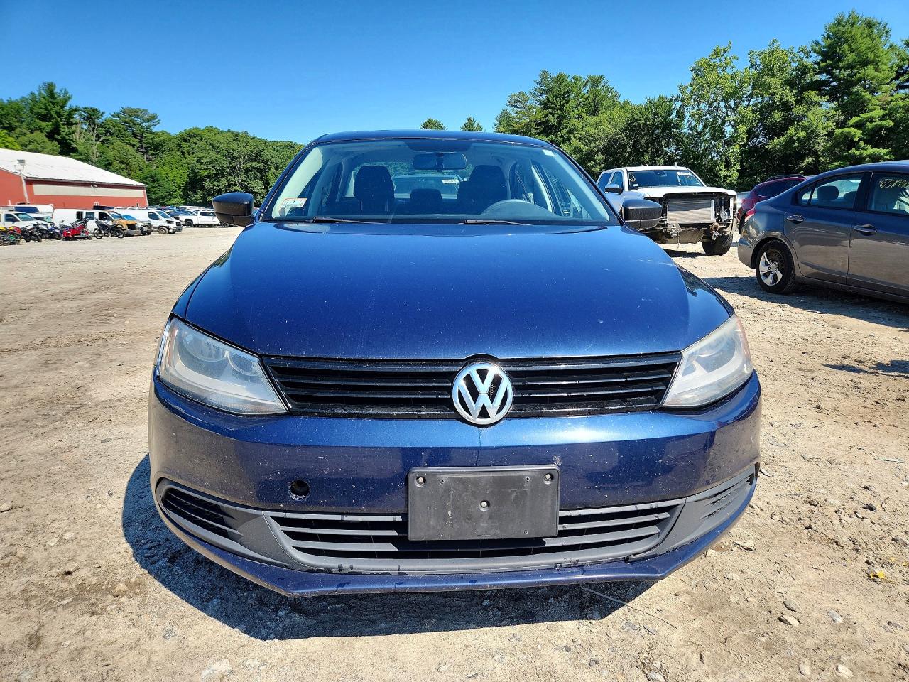 2012 Volkswagen Jetta Base Blue vin: 3VW2K7AJ8CM373210