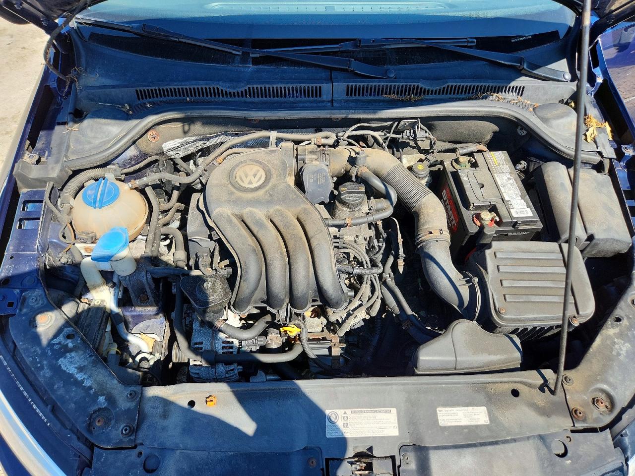 2012 Volkswagen Jetta Base Blue vin: 3VW2K7AJ8CM373210