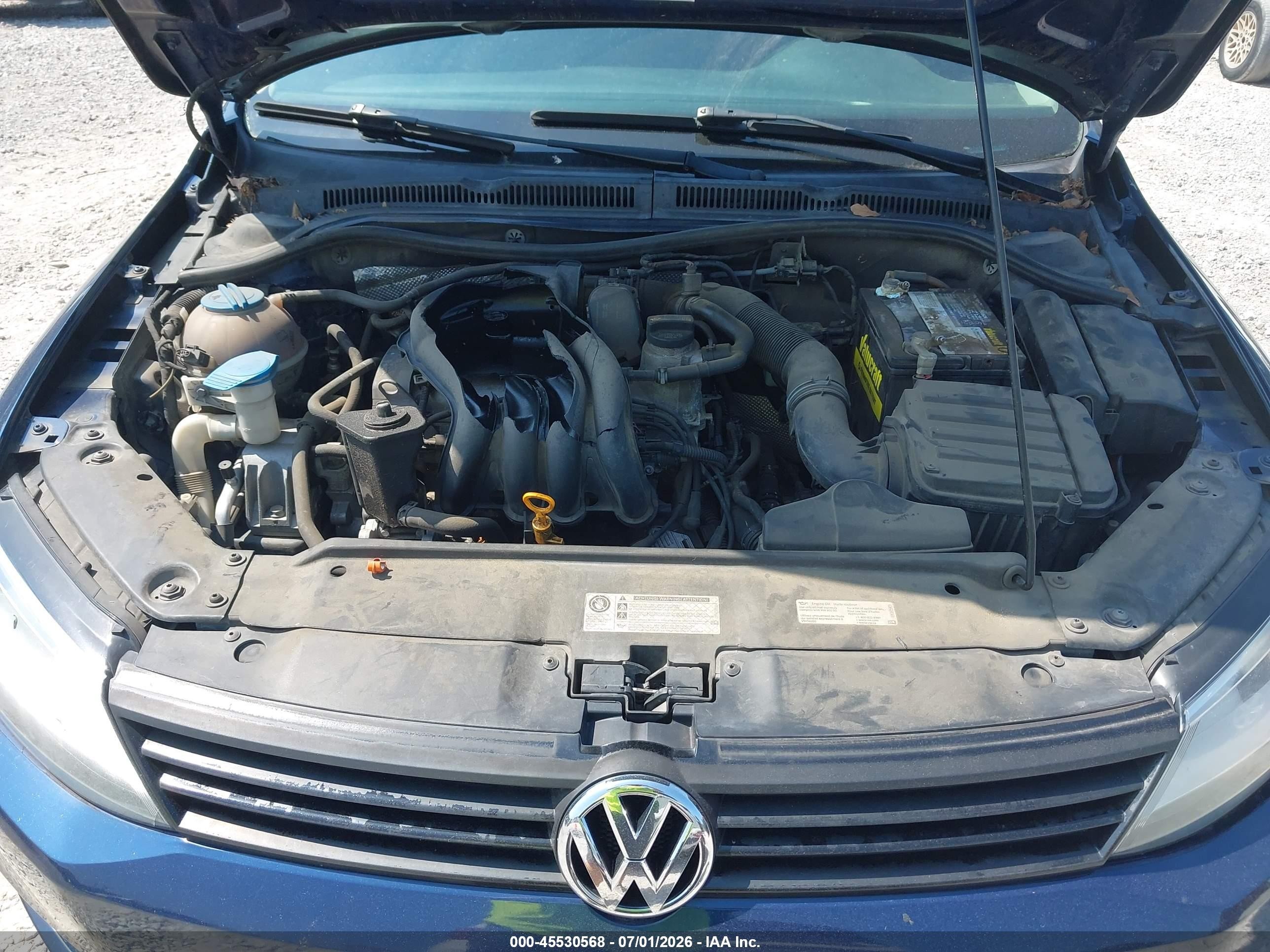 2012 Volkswagen Jetta 2.0l S Blue vin: 3VW2K7AJ8CM405346