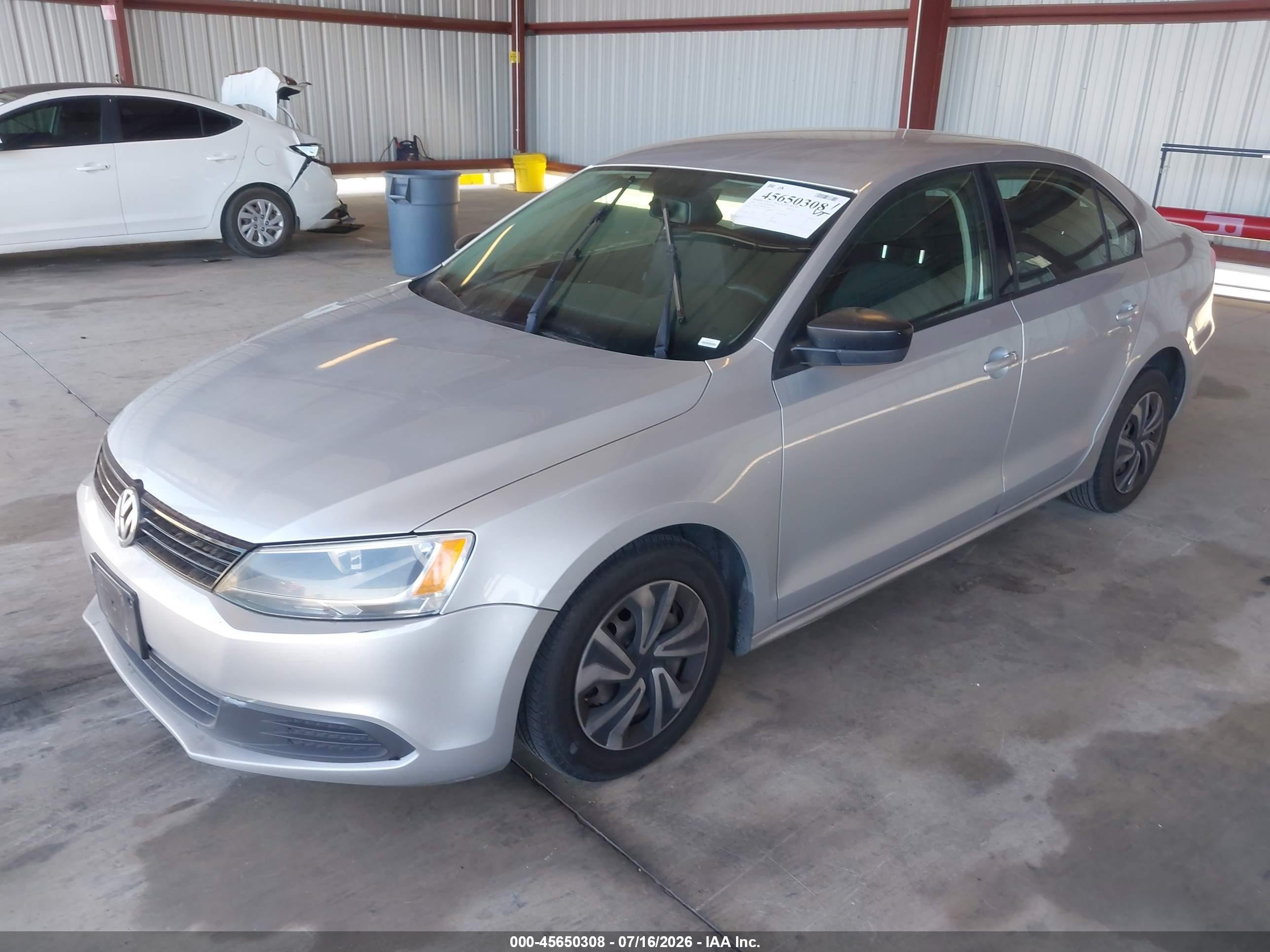 2012 Volkswagen Jetta 2.0l S Silver vin: 3VW2K7AJ8CM462405