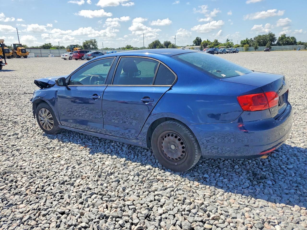 2013 Volkswagen Jetta Base Blue vin: 3VW2K7AJ8DM203687