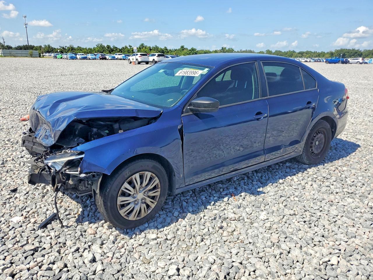 2013 Volkswagen Jetta Base Blue vin: 3VW2K7AJ8DM203687