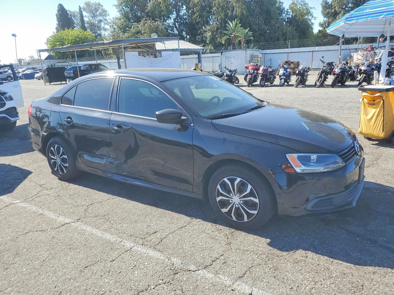 2013 Volkswagen Jetta Base Black vin: 3VW2K7AJ8DM268670