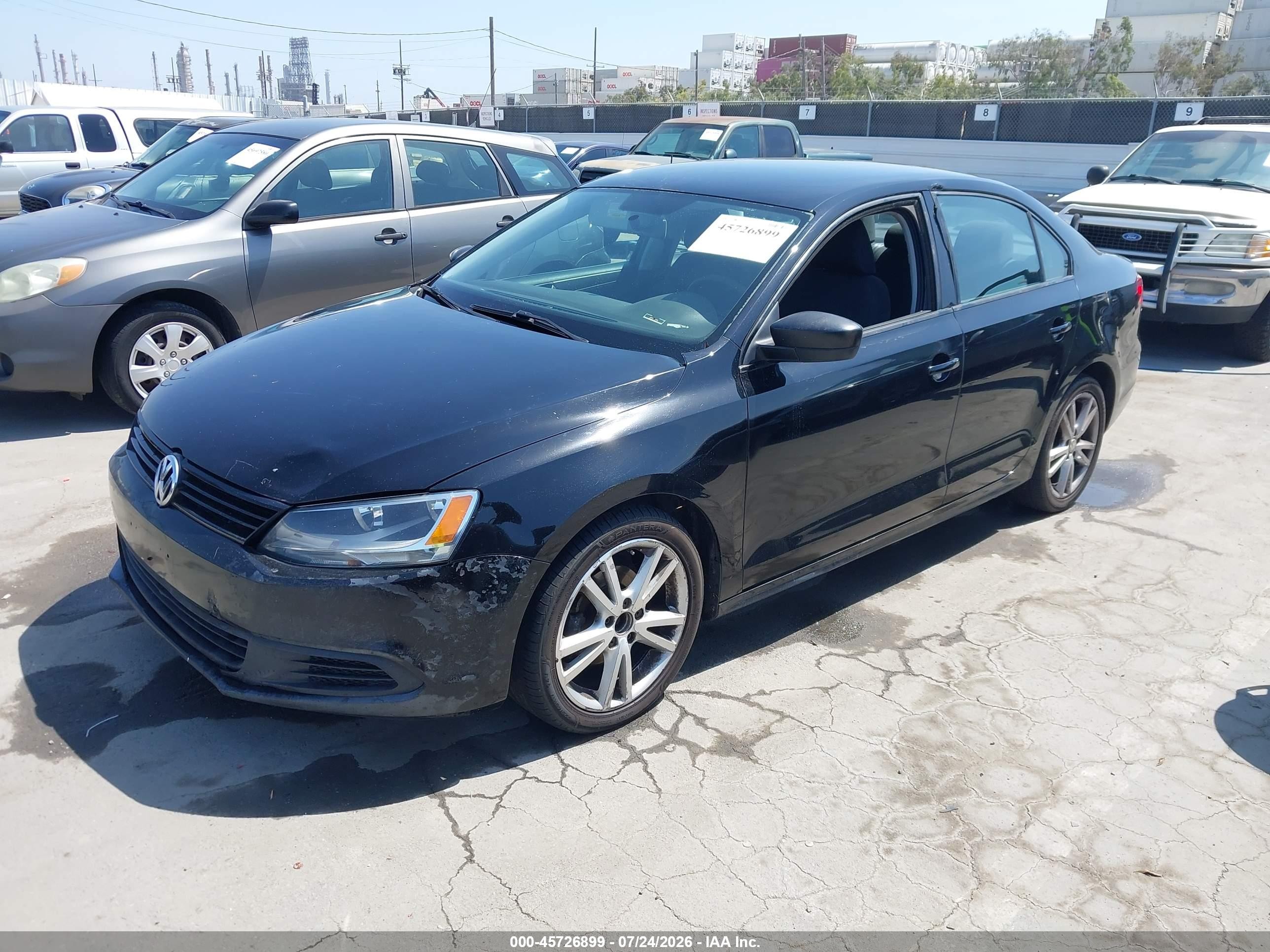 2013 Volkswagen Jetta 2.0l S Black vin: 3VW2K7AJ8DM300937