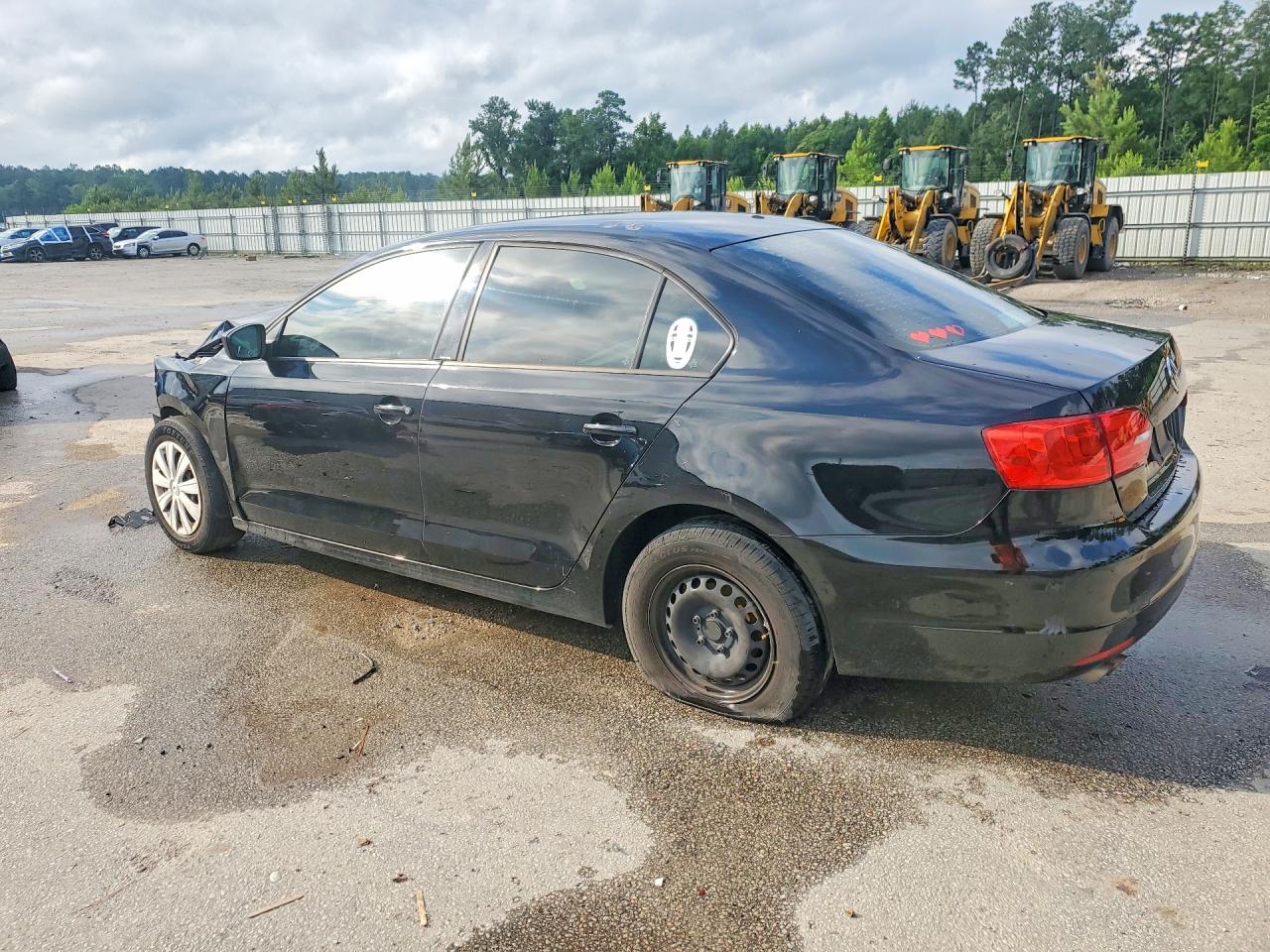 2013 Volkswagen Jetta Base/s Black vin: 3VW2K7AJ8DM305846