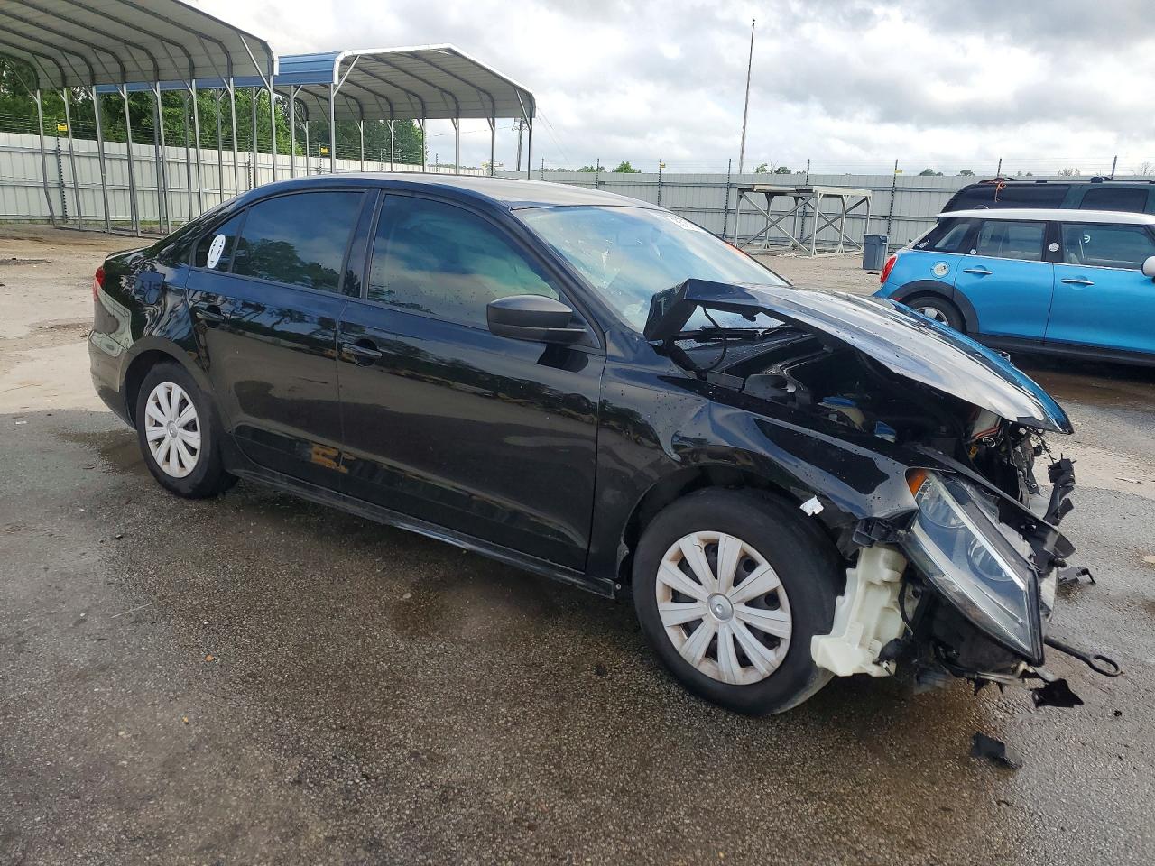 2013 Volkswagen Jetta Base/s Black vin: 3VW2K7AJ8DM305846