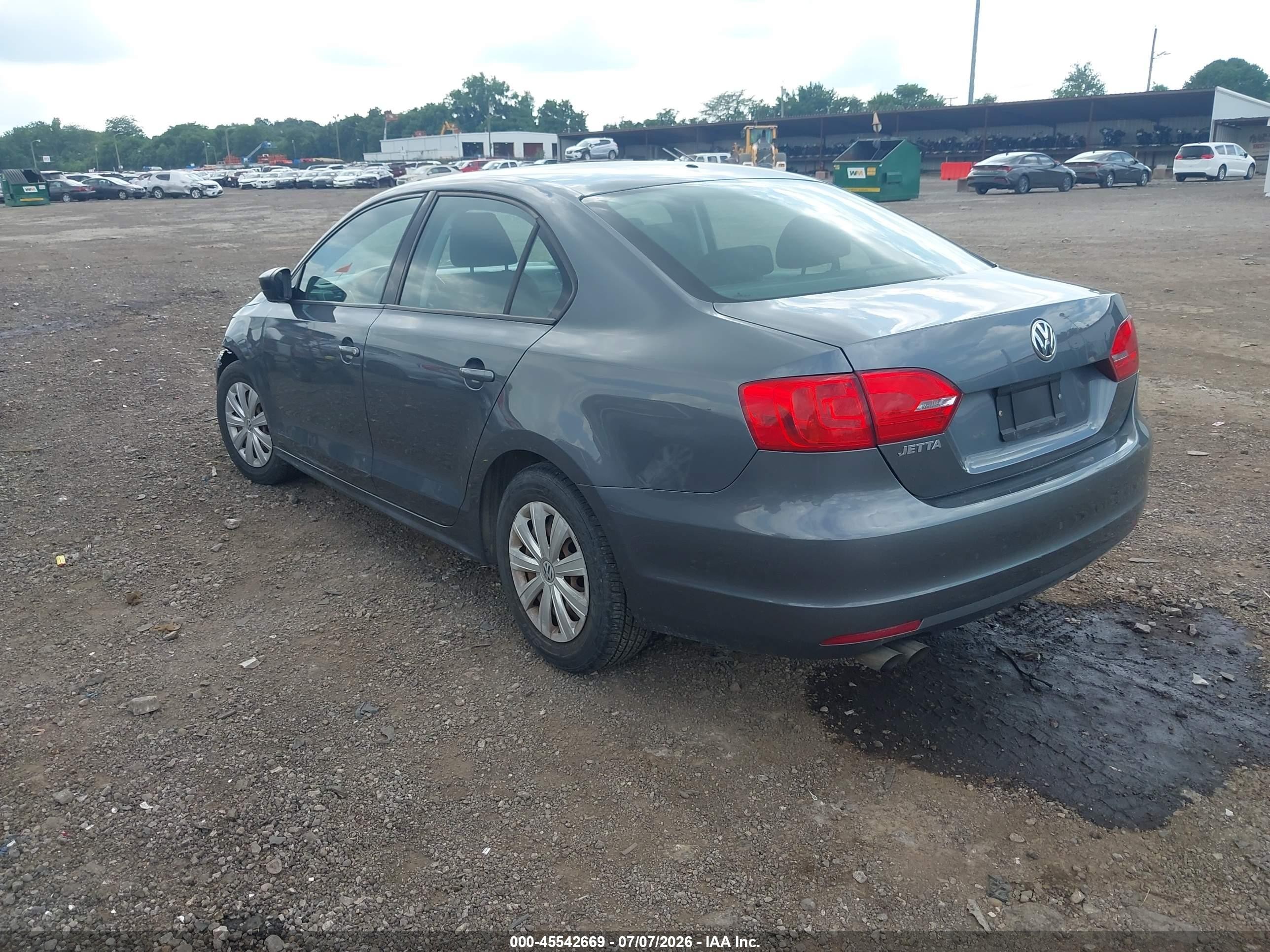 2013 Volkswagen Jetta 2.0l S Gray vin: 3VW2K7AJ8DM401556
