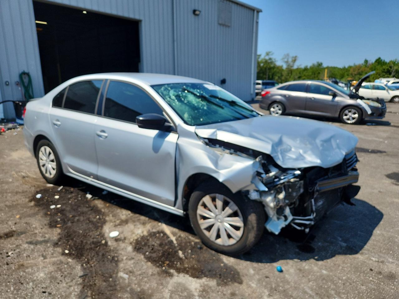 2014 Volkswagen Jetta Base Silver vin: 3VW2K7AJ8EM234584