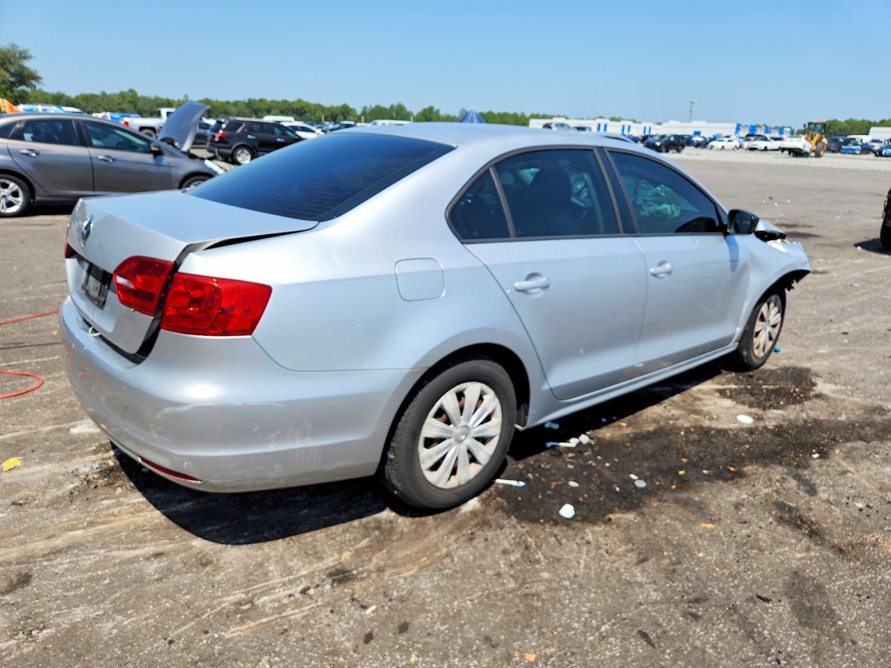 2014 Volkswagen Jetta Base Silver vin: 3VW2K7AJ8EM234584