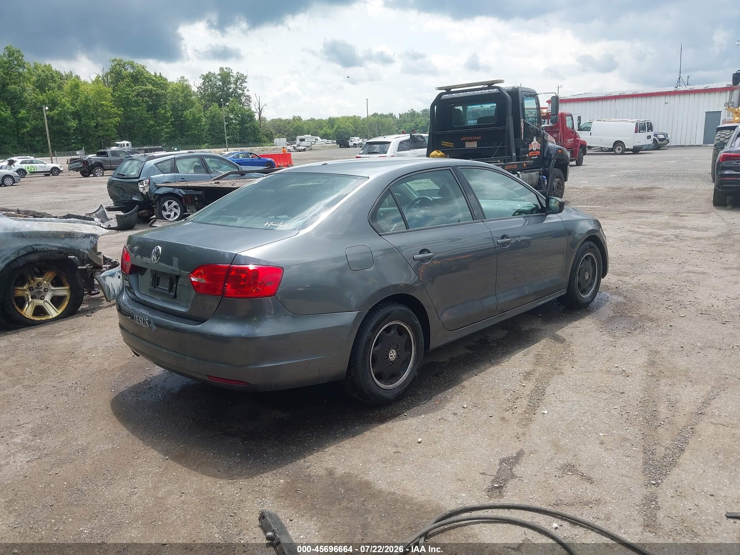 2014 Volkswagen Jetta 2.0l S Gray vin: 3VW2K7AJ8EM290573