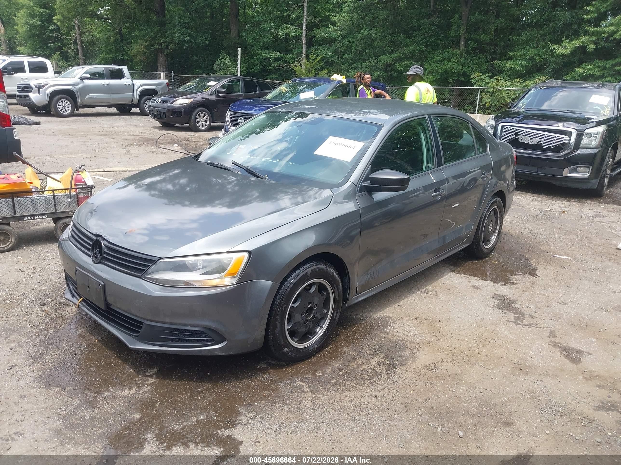 2014 Volkswagen Jetta 2.0l S Gray vin: 3VW2K7AJ8EM290573