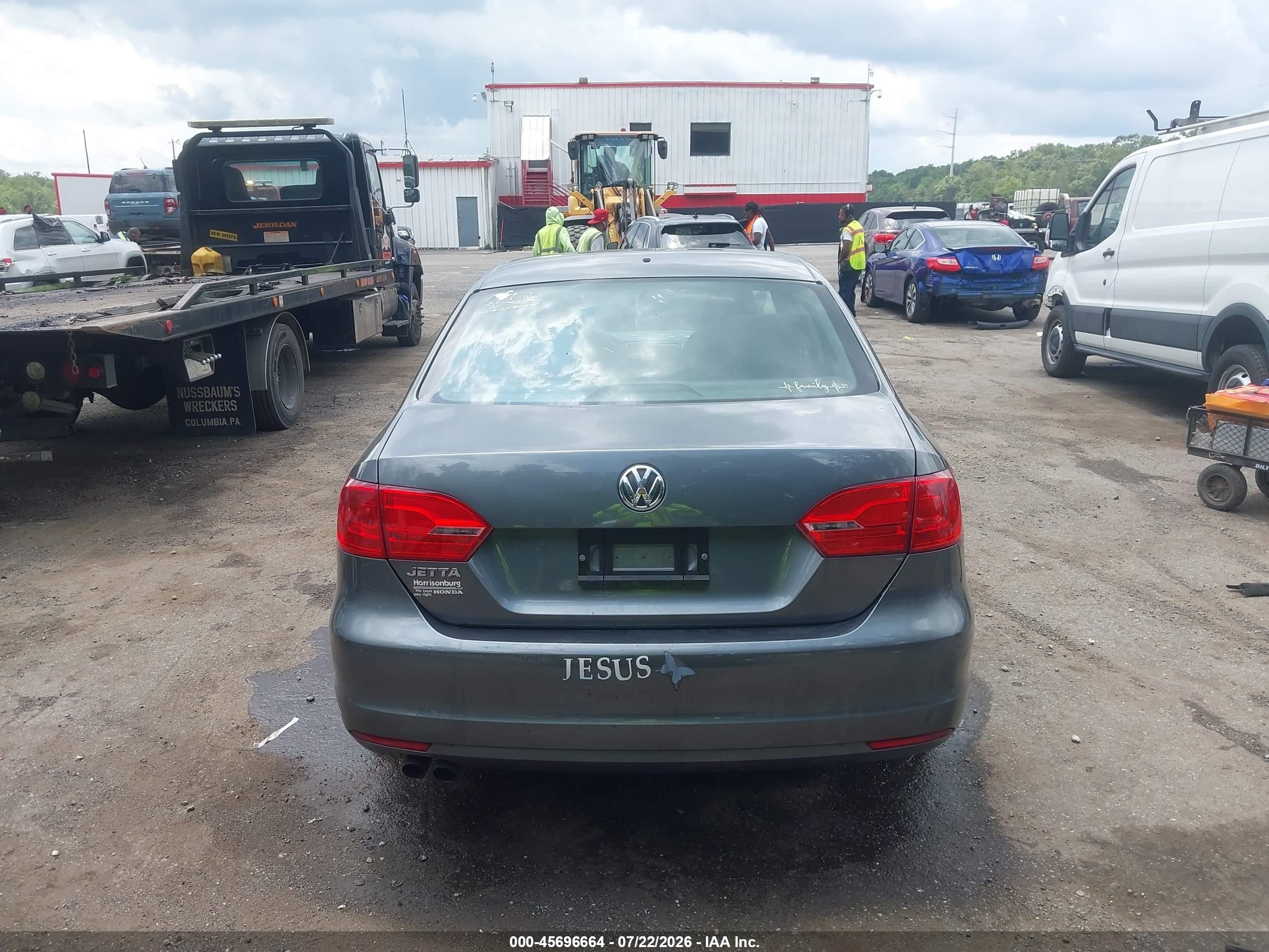 2014 Volkswagen Jetta 2.0l S Gray vin: 3VW2K7AJ8EM290573
