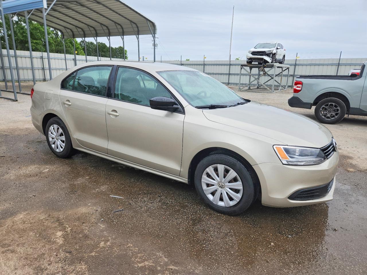 2014 Volkswagen Jetta Base Желто-коричневый vin: 3VW2K7AJ8EM290721