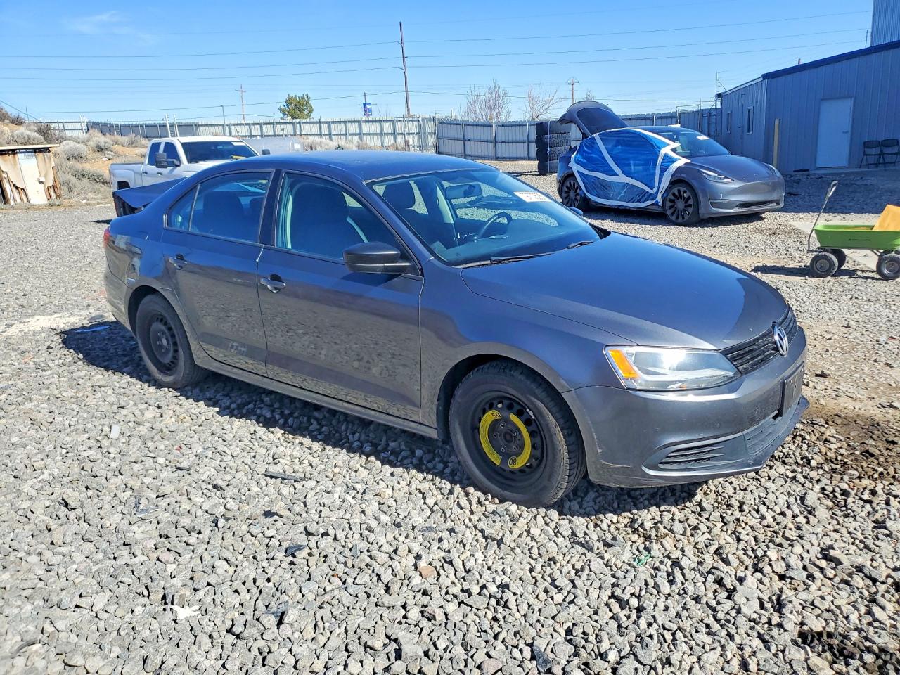 2014 Volkswagen Jetta Base Charcoal vin: 3VW2K7AJ8EM309106