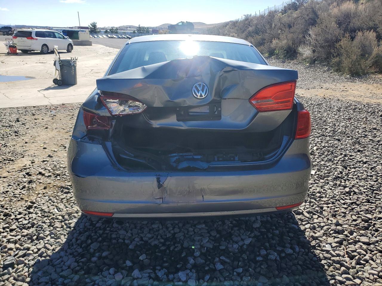 2014 Volkswagen Jetta Base Charcoal vin: 3VW2K7AJ8EM309106