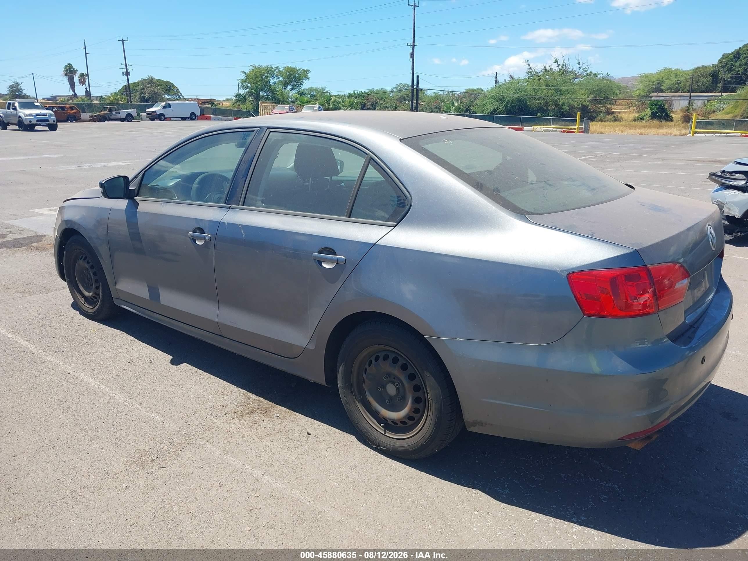 2014 Volkswagen Jetta 2.0l S Gray vin: 3VW2K7AJ8EM316234