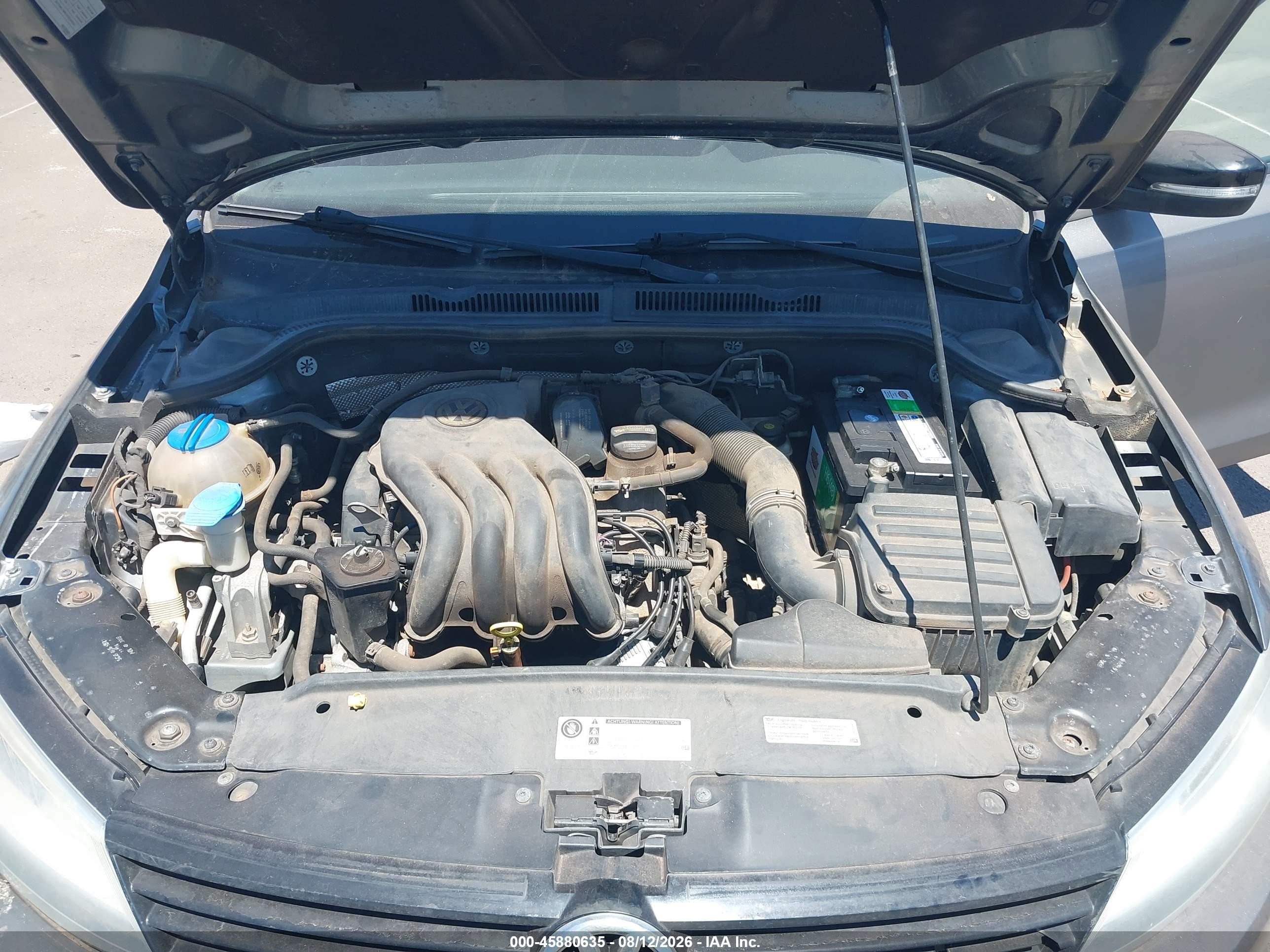 2014 Volkswagen Jetta 2.0l S Gray vin: 3VW2K7AJ8EM316234