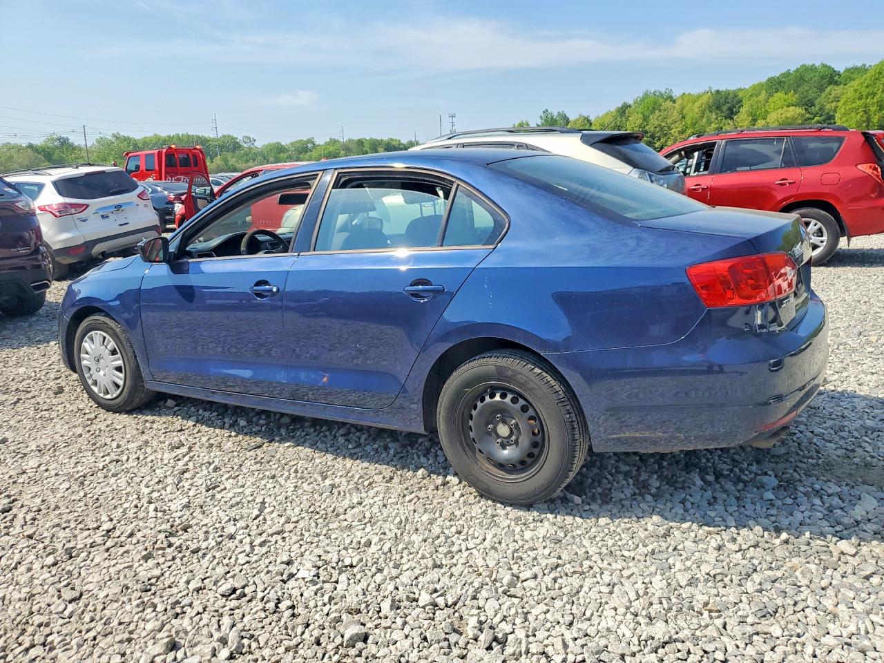 2014 Volkswagen Jetta Base Blue vin: 3VW2K7AJ8EM326147