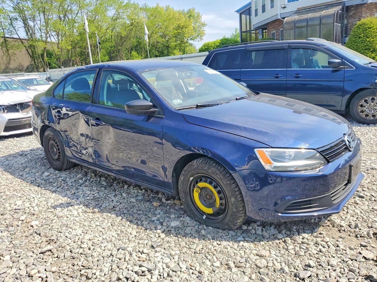 2014 Volkswagen Jetta Base Blue vin: 3VW2K7AJ8EM326147