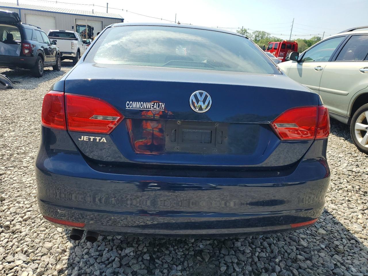 2014 Volkswagen Jetta Base Blue vin: 3VW2K7AJ8EM326147