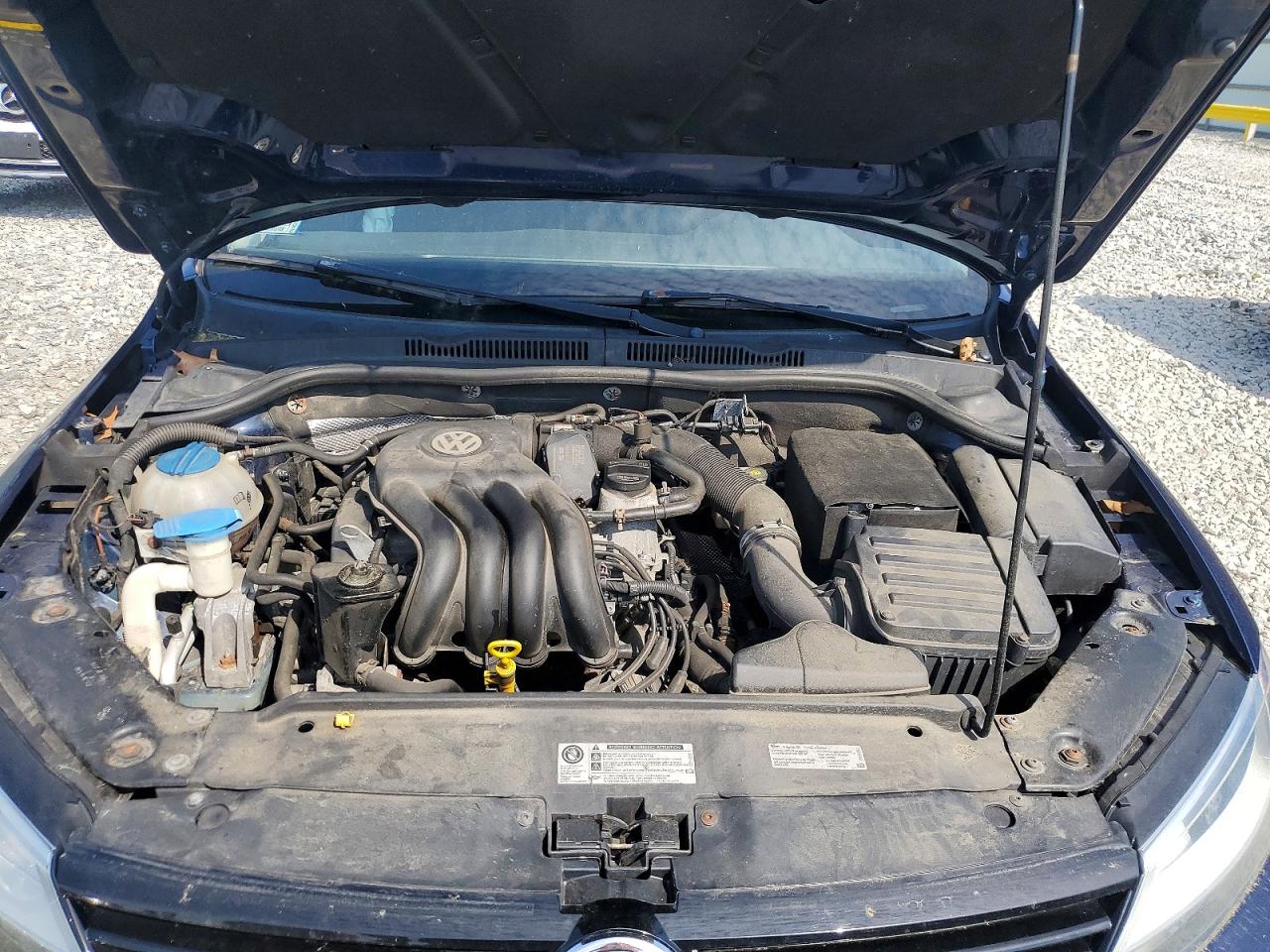 2014 Volkswagen Jetta Base Blue vin: 3VW2K7AJ8EM326147