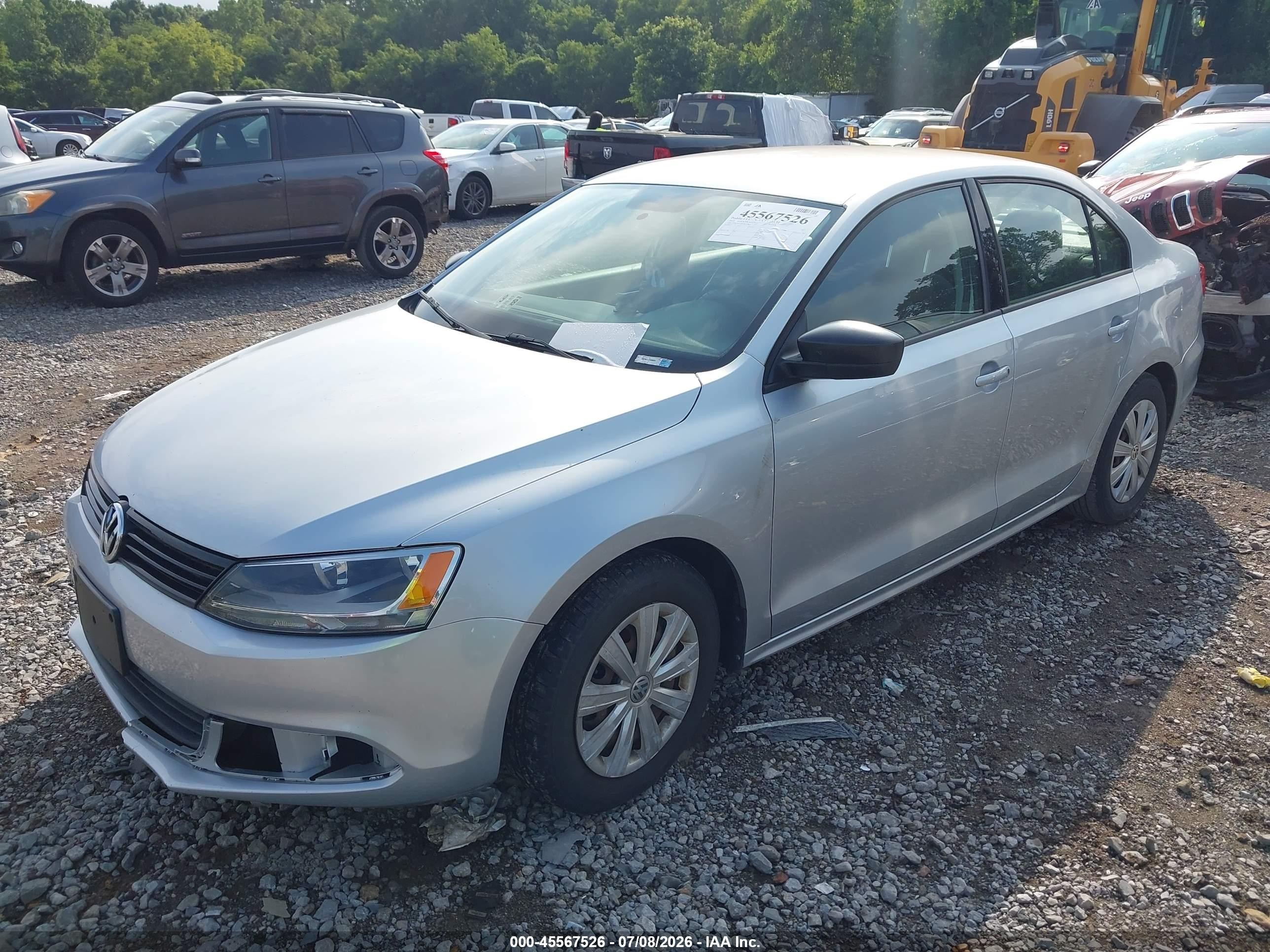 2014 Volkswagen Jetta 2.0l S Silver vin: 3VW2K7AJ8EM327802