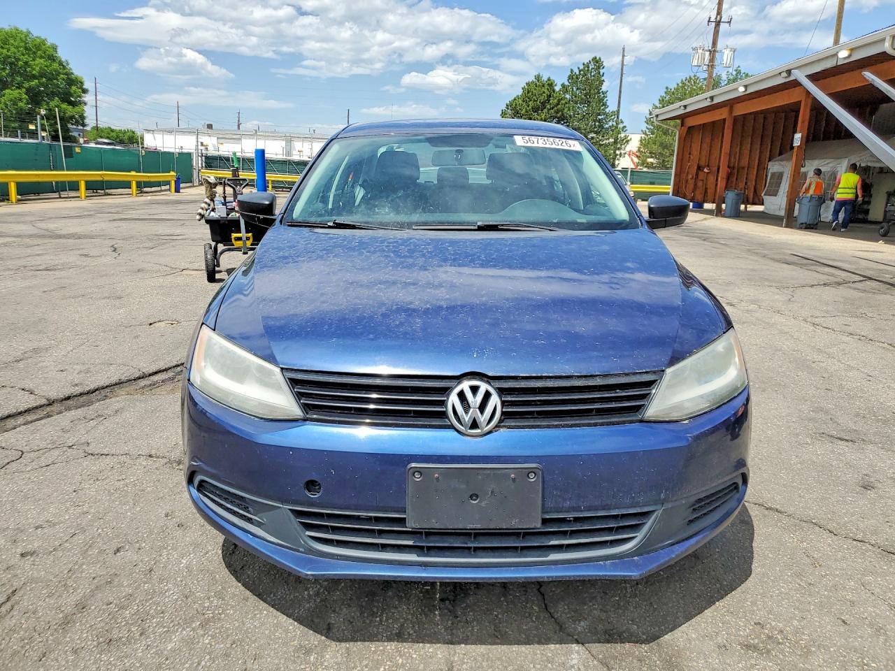 2014 Volkswagen Jetta Base Blue vin: 3VW2K7AJ8EM398577